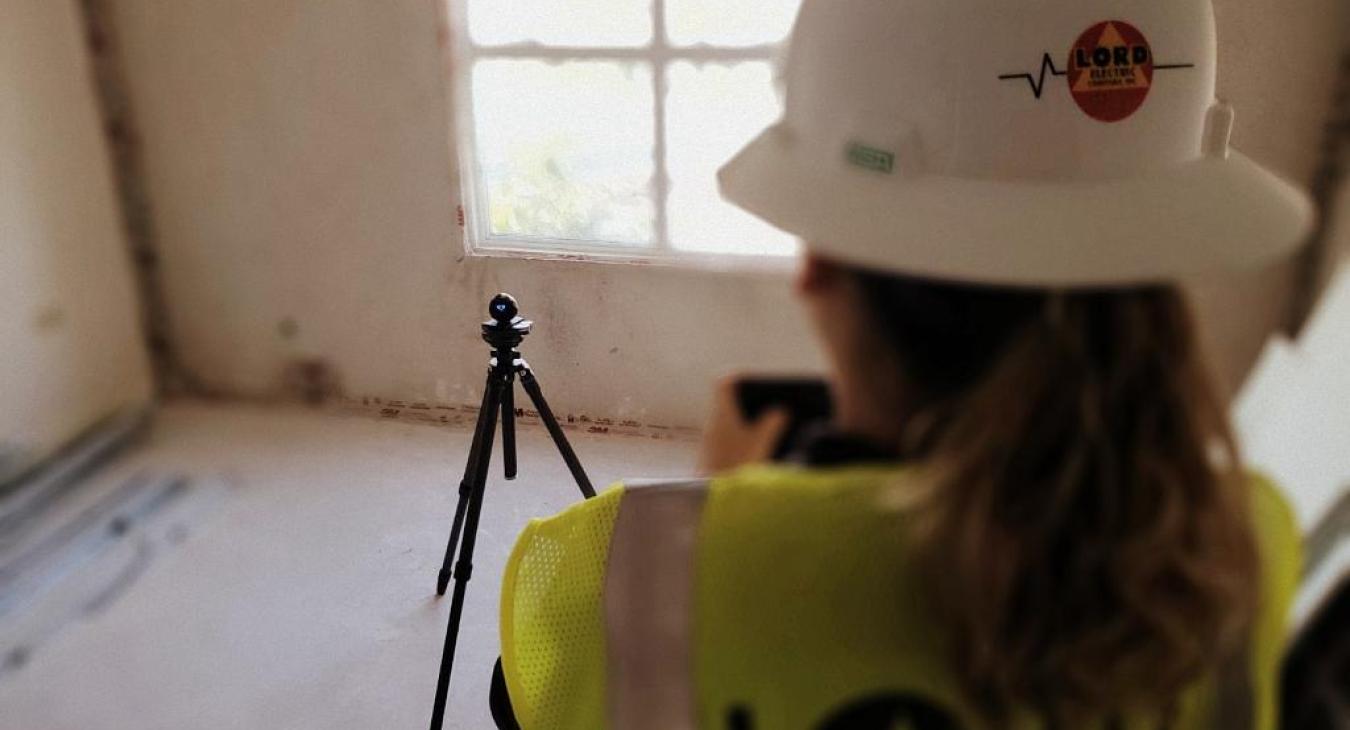 Woman in hard hat