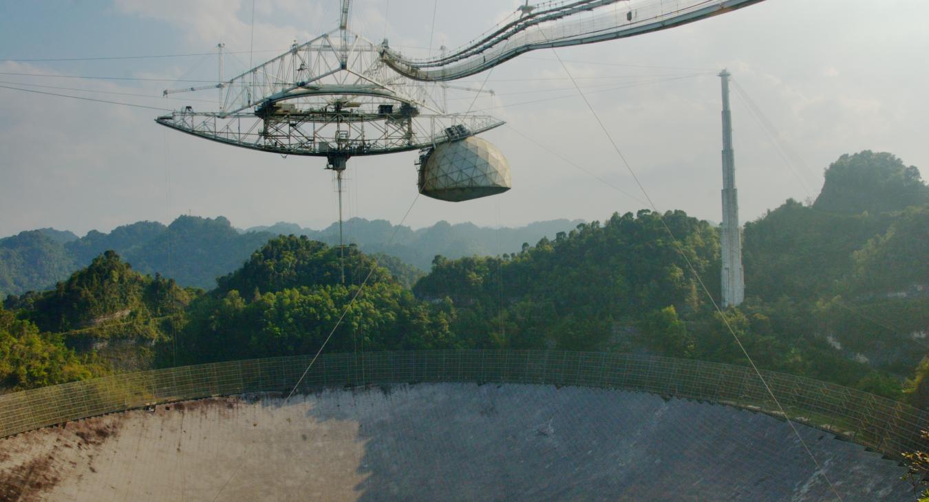 Arecibo Radio telescope antenna with dish