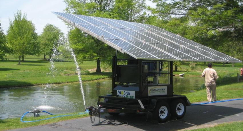 Portable trailer mounted solar panels